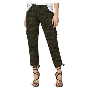 Sanctuary Pants Green Camo Standard Surplus Cargo Pocket Straight Crop Size 28